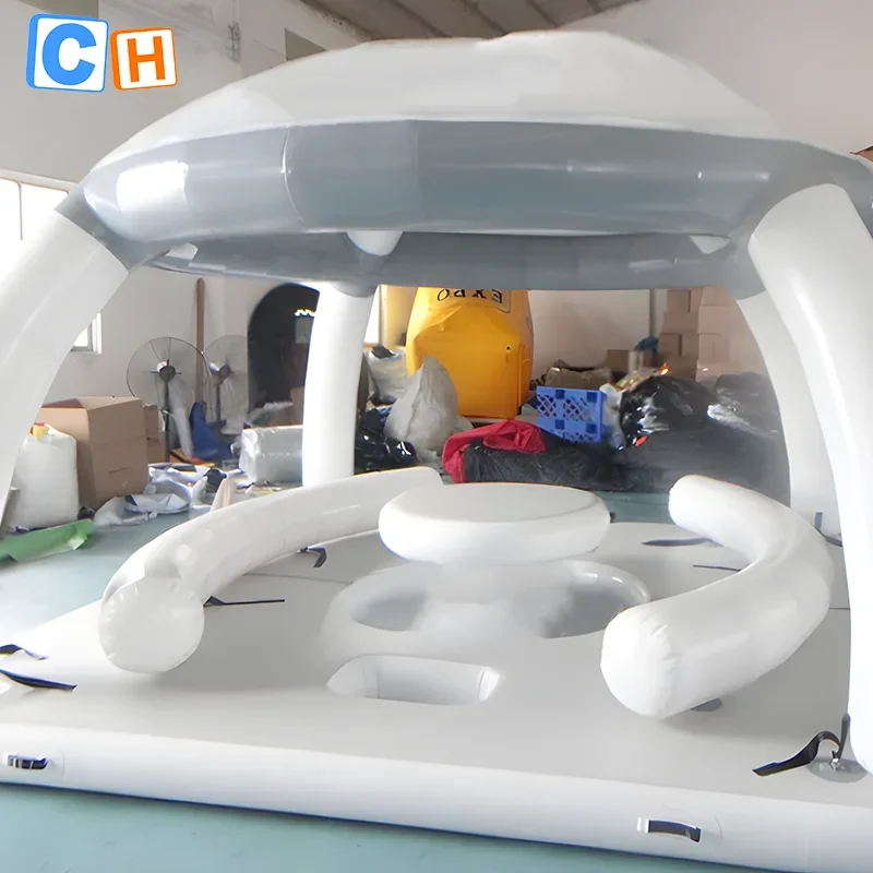 

Summer Water Play Outdoor Inflatable Deck Floating Dock Platform Inflatable Modular Floating Dock Inflatable Floating Dock