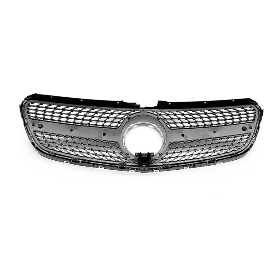 Diamond Style Front Bumper Grille Hood Tuning Racing Grill For Mercedes Benz V Class W447 2015-2019 2020-2023