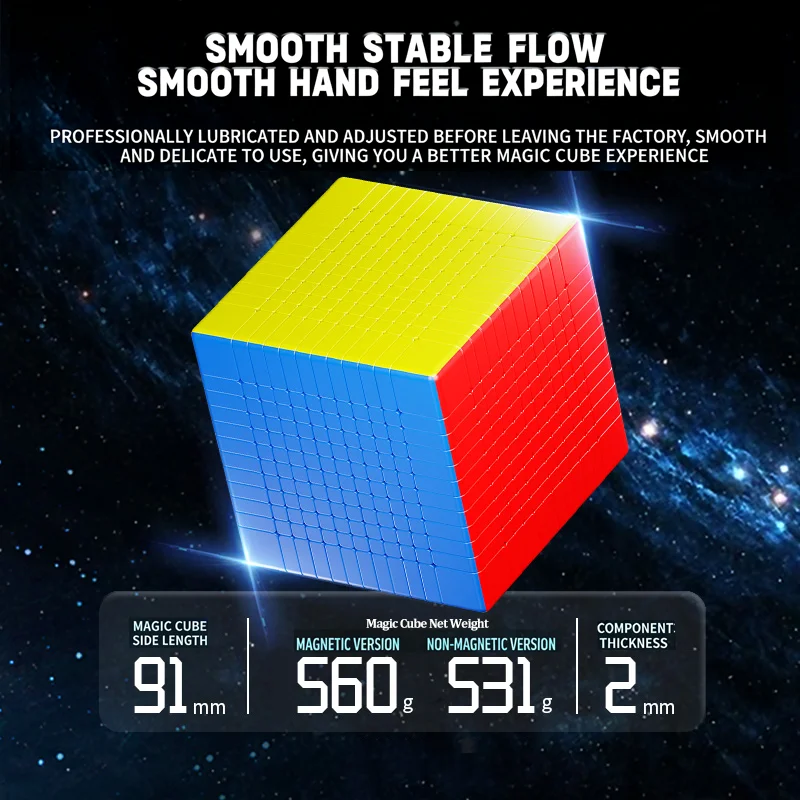SENGSO Nieuw product MOSHENG12x12 Magische kubus Kleurrijke stickerloze magnetische/niet-magnetische gladde wedstrijdkubus voor kinderen en volwassenen