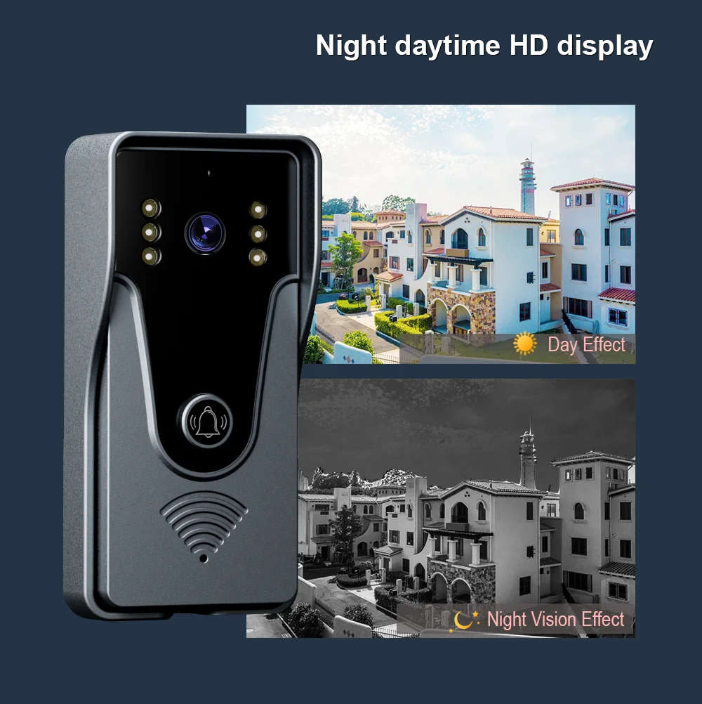 7 inch Wired Video Intercom AHD Video Door Phone RFID Waterproof Outdoor Camera Motion Detect Camera Doorbell AC 100V-240V