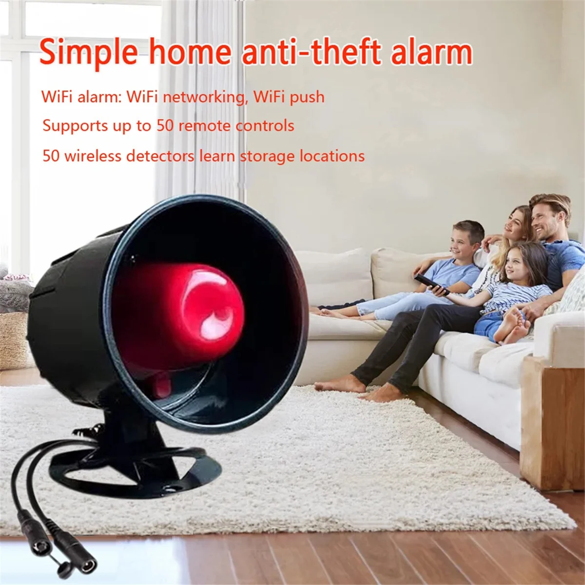 

2025+Smart Home Security System WIFI 433Mhz Wireless Alarm Siren Easy Installation Ideal for Home and Office Safety EU Plug