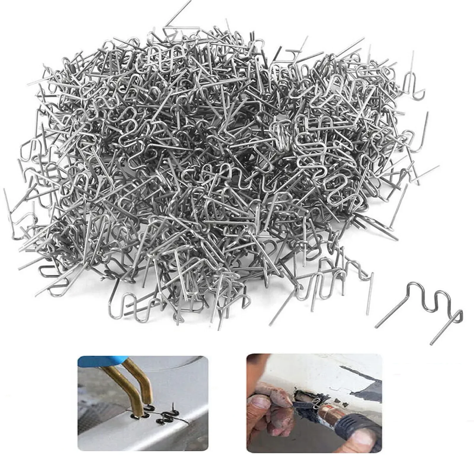 500Pcs 0.8mm Hot Stapler Stapl for Car Bumper Plastic Welder Automotive Repair Kit Hot Stapler Welding Soldering Tool