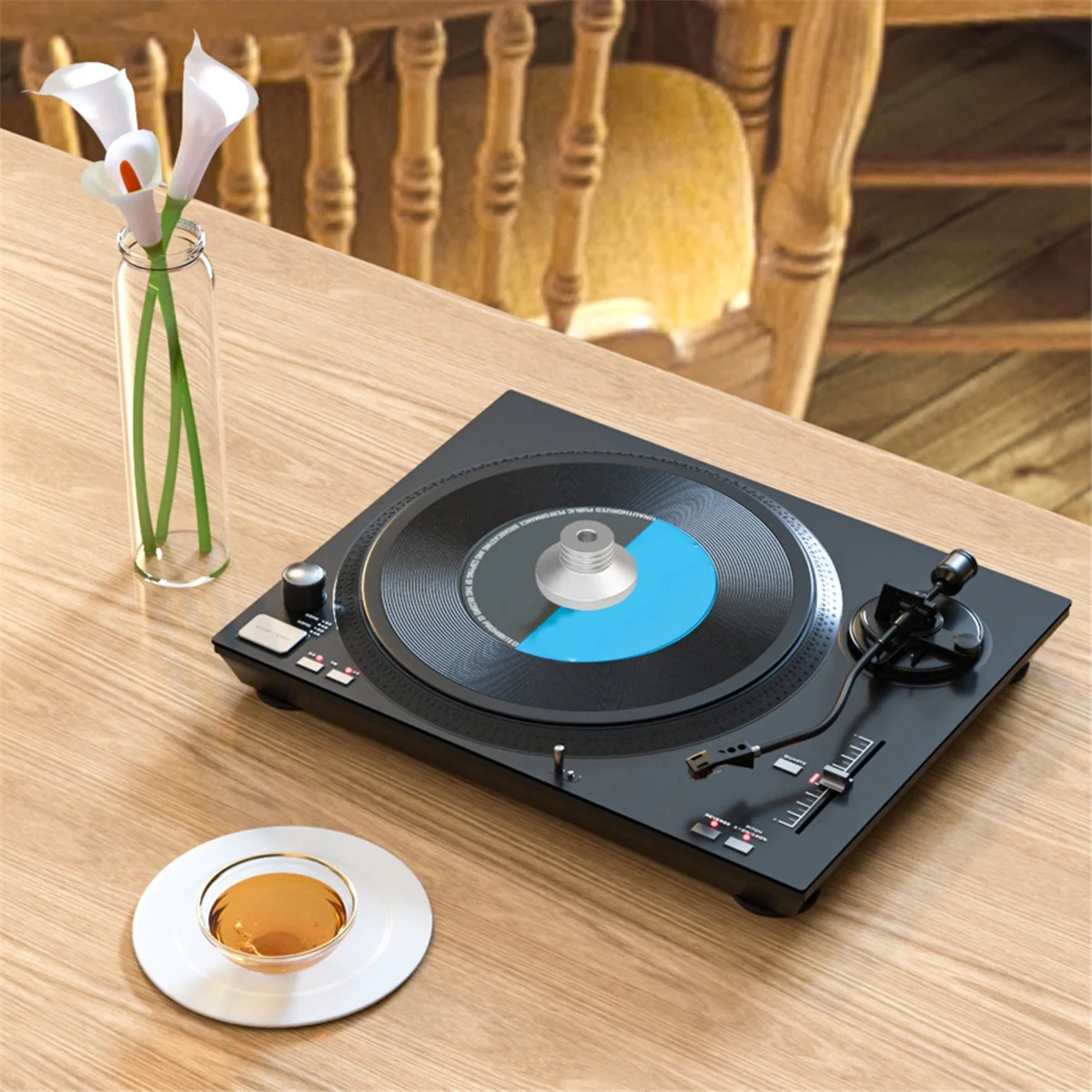 Record Weight Clamp Audio LP Vinyl Turntables Disc Stabilizer LP Disc Stabilizer Turntable Clamp HiFi Black YDH