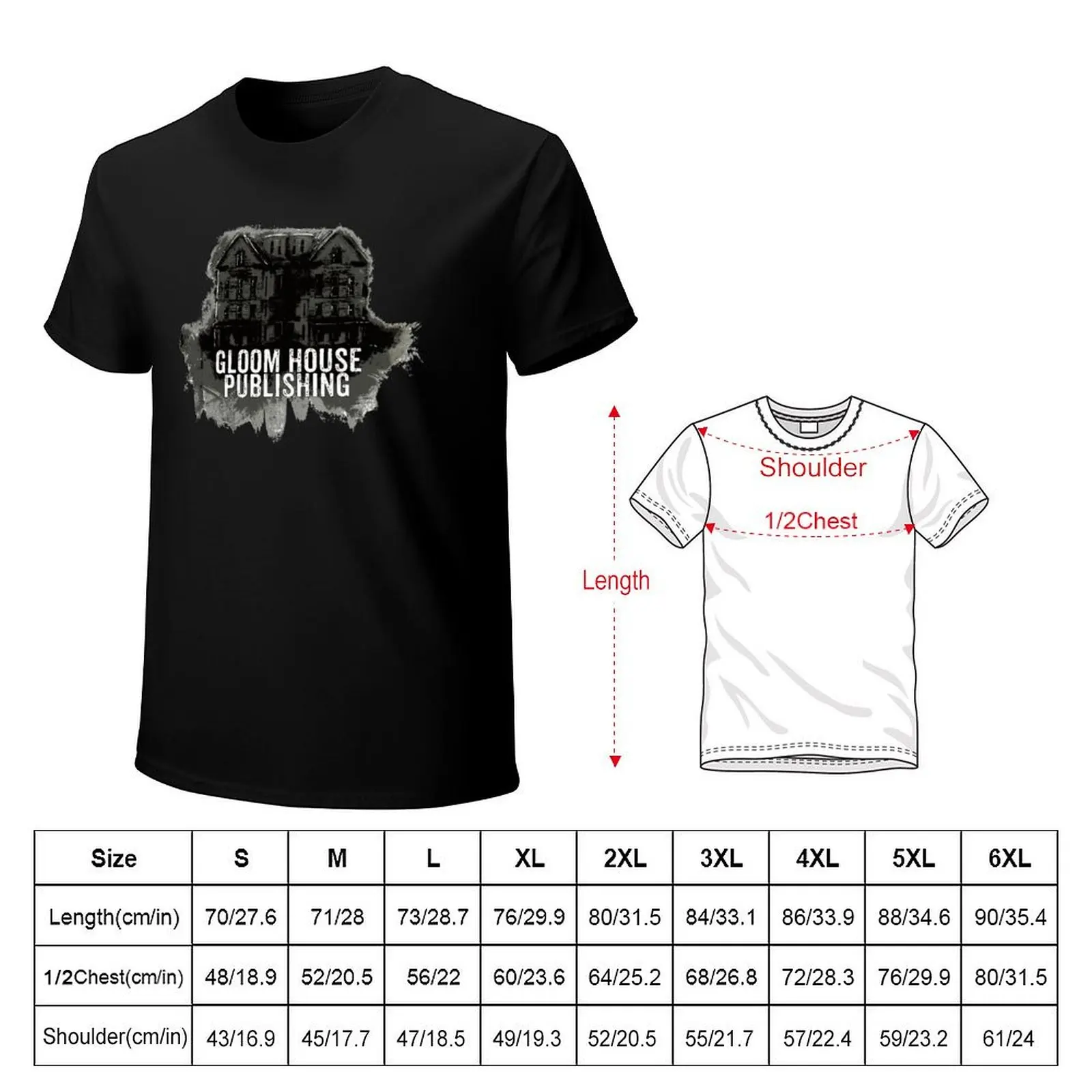 Gloom House Publishing Logo T-Shirt Retro Graphic Print T-Shirt