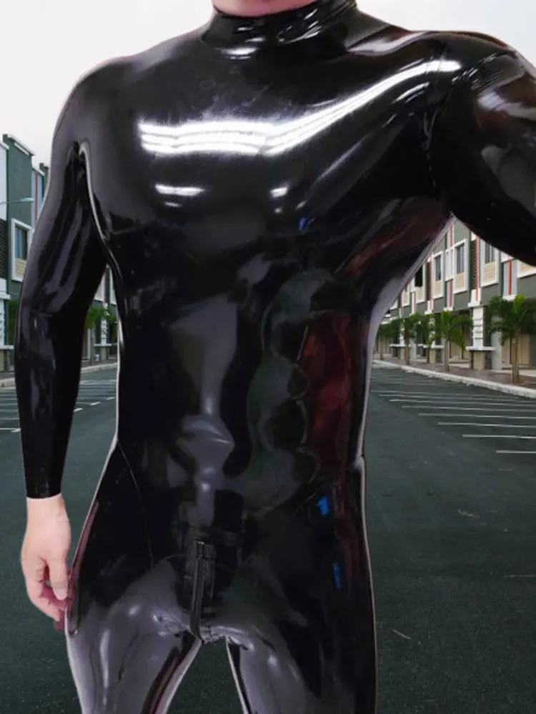 

Модный комбинезон для всего тела, женский латексный амиачный сексуальный блестящий боди из искусственной кожи с высоким воротником, формирователь одежды для ночного клуба, танцевальные колготки
