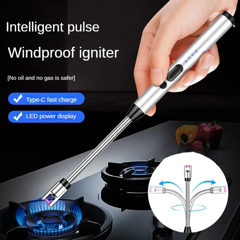 

Outdoor Windproof Portable Electronic Pulse Flameless Gas Stove Igniter Electronic Ignition Needle Long Handle Kitchen Tool