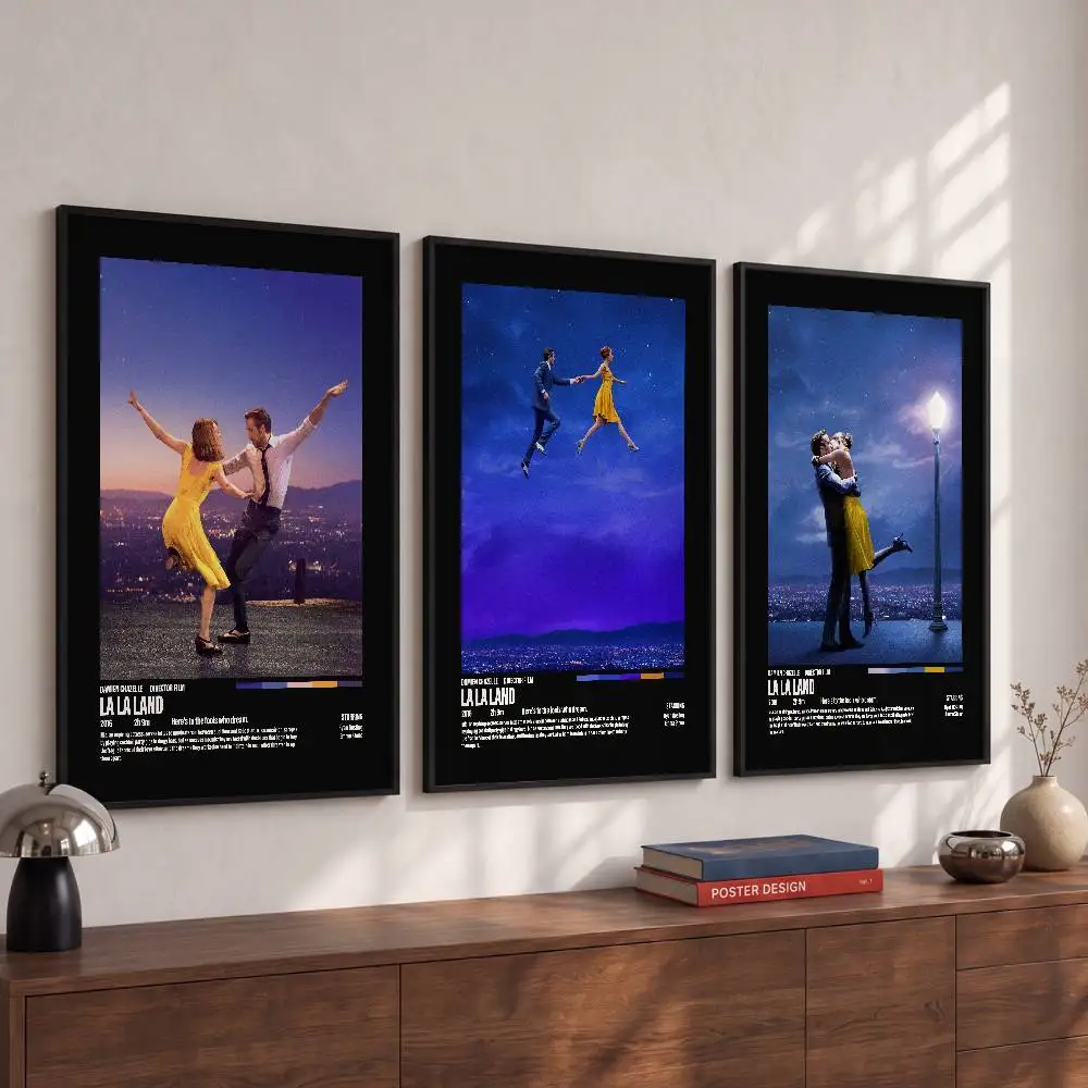 La La L-Land Poster Album Art Cover Film Movie  Wall Waterproof Paper Sticker For Living Room Home Decor