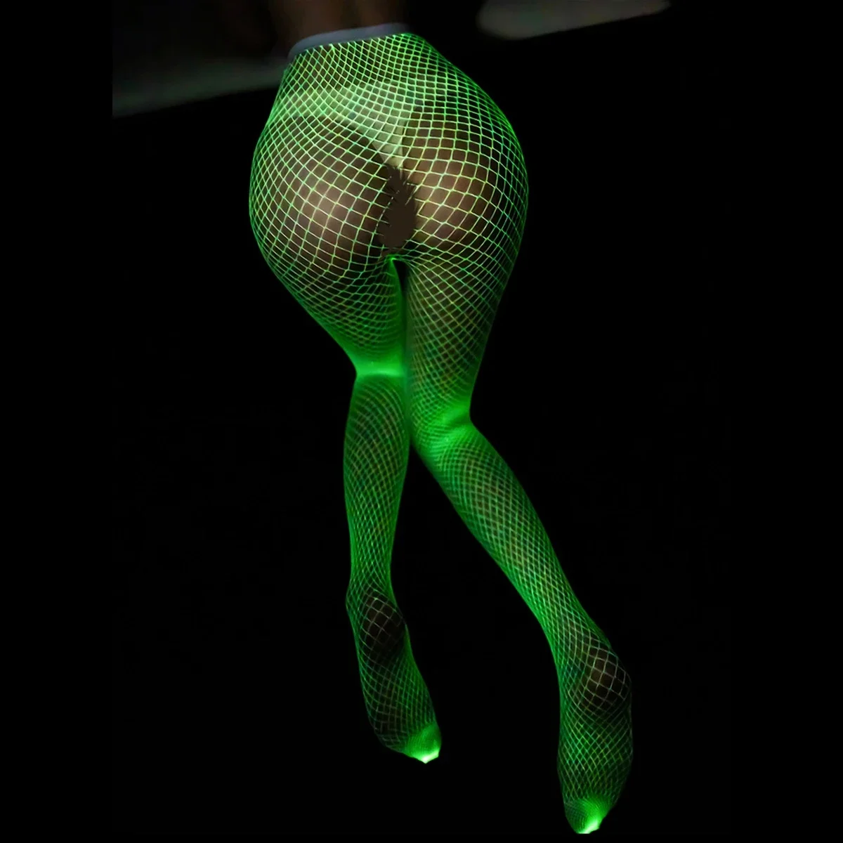 Glow Mesh Fluorescence Sand Beach Stripper Net Socks Naughty Lovely Roleplay Lingerie Mesh Kinky Lady's Cosy Streetwear Wear