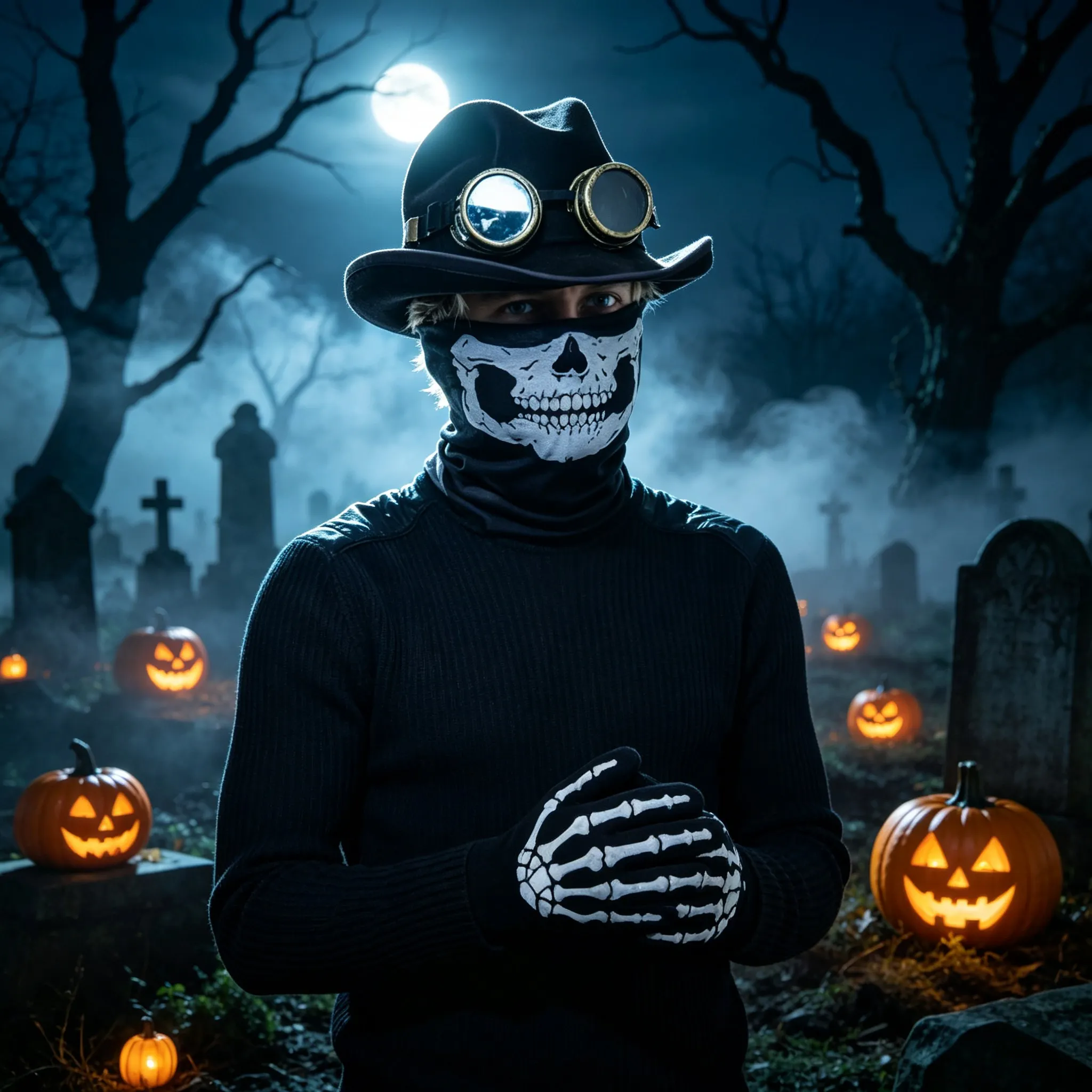 Halloween Sensenmann Cosplay Umhang-Set Hexen-Umhang in Schwarz mit Sensen-Requisit Geister-Party Bühnenkostüm Requisiten – Detail 5
