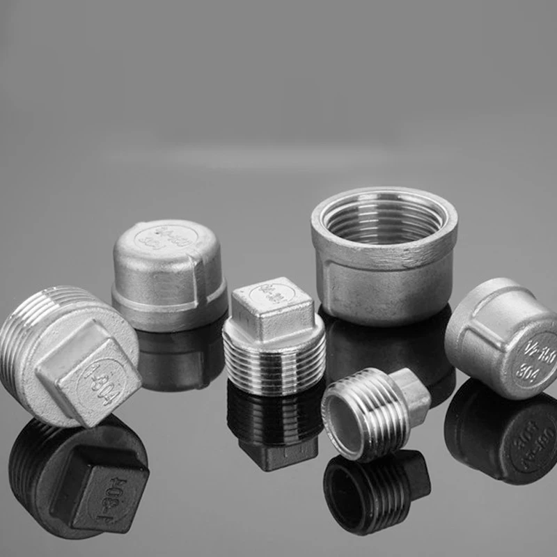 304 stainless steel pipe fitting casting square male threaded plug