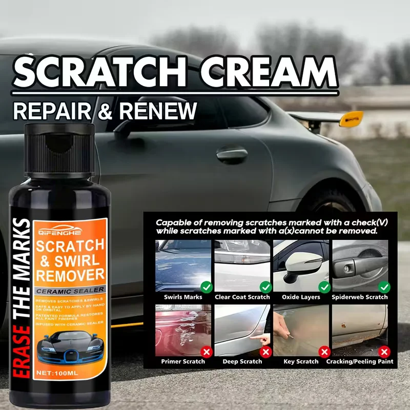 

Воск для ремонта автомобильных царапин, улучшенный ремонтный комплект, для удаления царапин, крем для ремонта автомобильных царапин, для полировки и