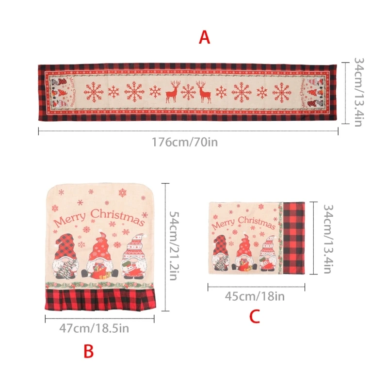 navideño, adorno, decoraciones para fiesta Navidad, funda trasera silla, Navidad, Año Nuevo, invierno,