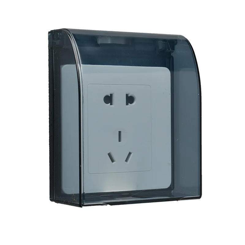 

86 Type Switch Socket Waterproof Box Bathroom Splash Box Screw Installation Protective Cover Transparent Protective Cover