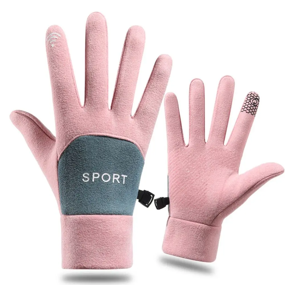 

Female Cute Cycling Keep Warm Anti-skid Outdoor Skiing Fashion Accessories Touchscreen Gloves Velvet Mittens Full Finger Gloves