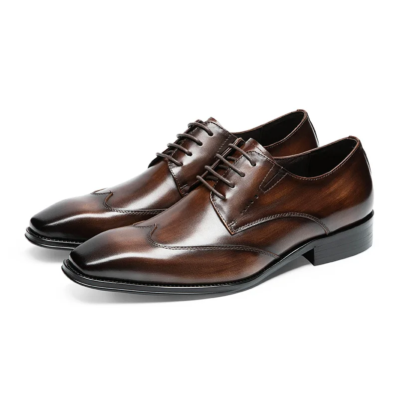 High Quality Men Leather Business Formal Shoes Classic Italian Casual Dress Shoes Men Elegant Office Formal Oxford Shoes for Man