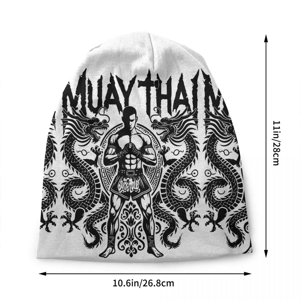 Retro Muay Thai Fighter Beanie Cap Unisex Winter Warm Bonnet Femme Knitted Hats Cool Outdoor Fighters Boxer Skullies Beanies Cap