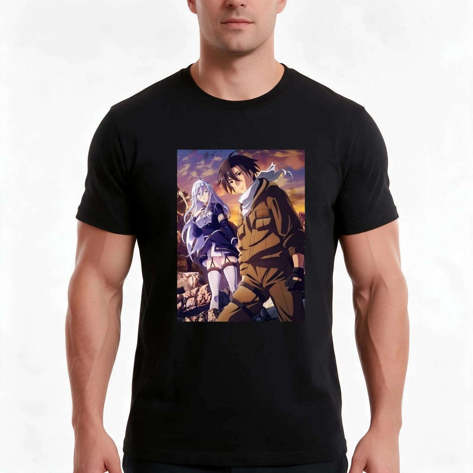 Eightysix Anime Cool Anime Gift T-Shirt, Summer Casual Cotton Tee, Oversized Streetwear Tops, Vintage Graphic Print, 100% Cotton