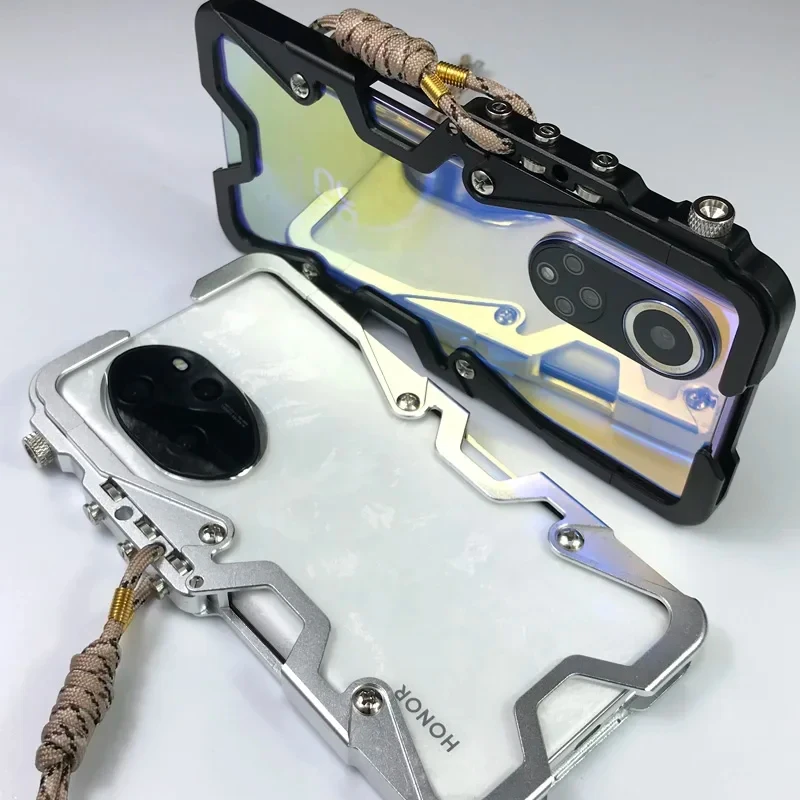 

Индивидуальный металлический алюминиевый бампер, противоударный задний чехол для Honor 100 Pro Honor 200 Pro, алюминиевые чехлы, бампер, чехол