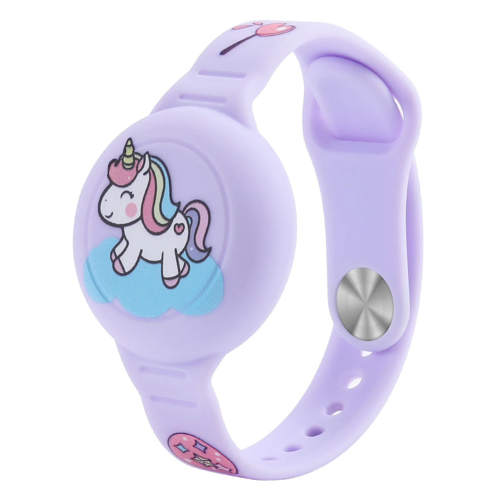 Wasserdichtes Armband für Kinder mit AirTag, Silikonmaterial, niedliches Cartoon-Design, verstellbar, versteckter Halter für Apple AirTag