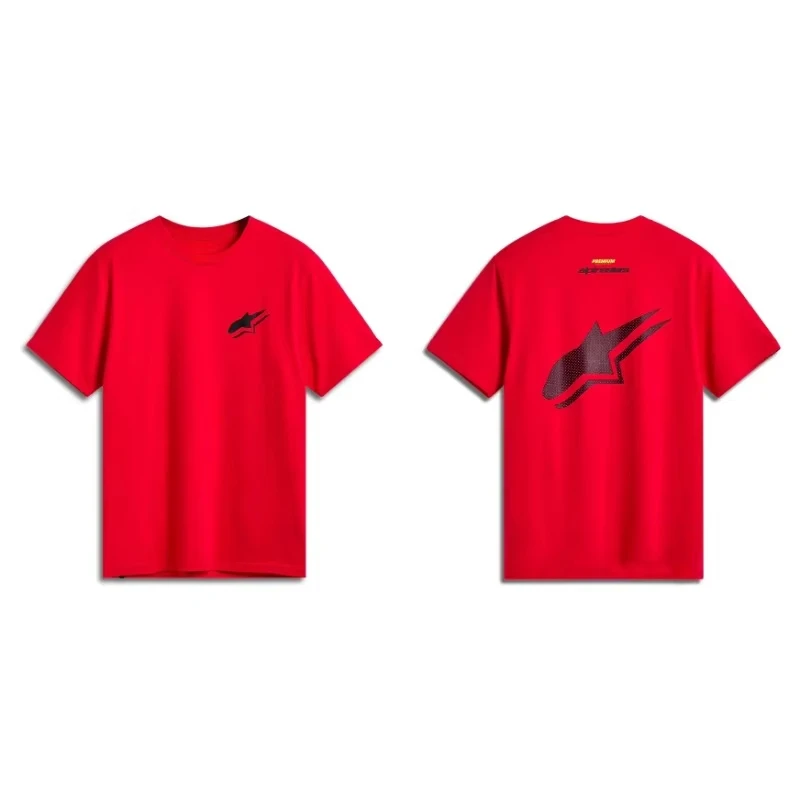 

2025 Summer Luxury Brand Graphic Printed T-shirt Men's and Women's Casual Short-sleeved Round Neck Cotton T-shirt Motorcycle