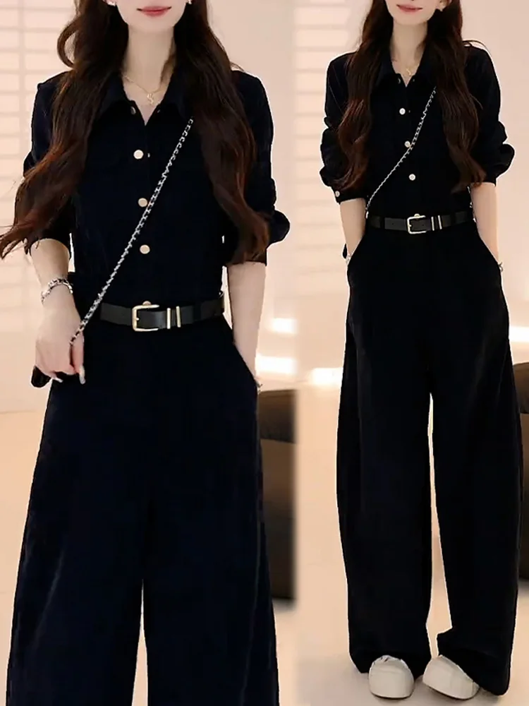 

Модный повседневный женский комбинезон с высокой талией, длинными рукавами, дышащий, комфортный, осенний, с эффектом утягивания