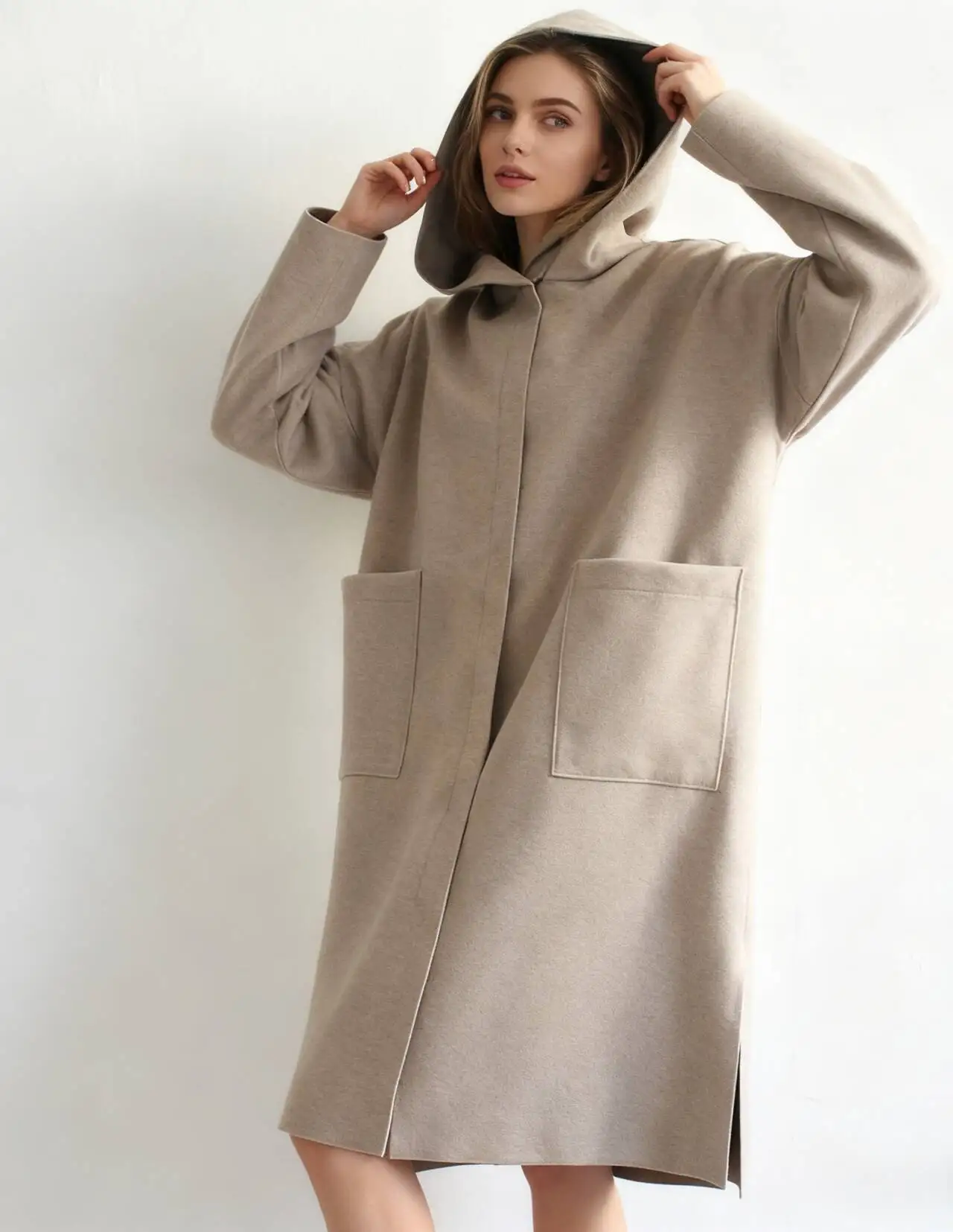 مزيج الصوف معاطف المرأة معطف صوفي قصير المرأة الشتاء الشنيل مزدوجة الصدر النمط الكلاسيكي مكتب سيدة رسمية عالية الجودة #2