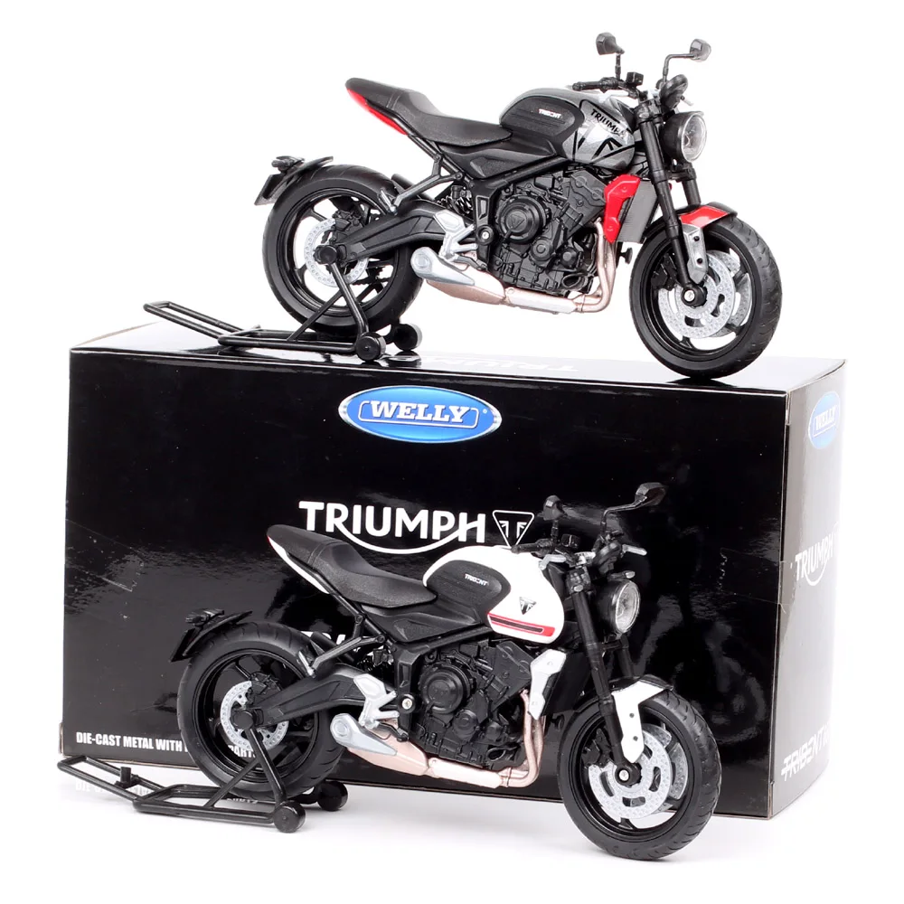 Welly 1:12 Scale Triumph Trident 660 2022 Alloy Model Motorcycle Diecast Moto Cycle Vehicle Miniature Collectible Childrens Gift