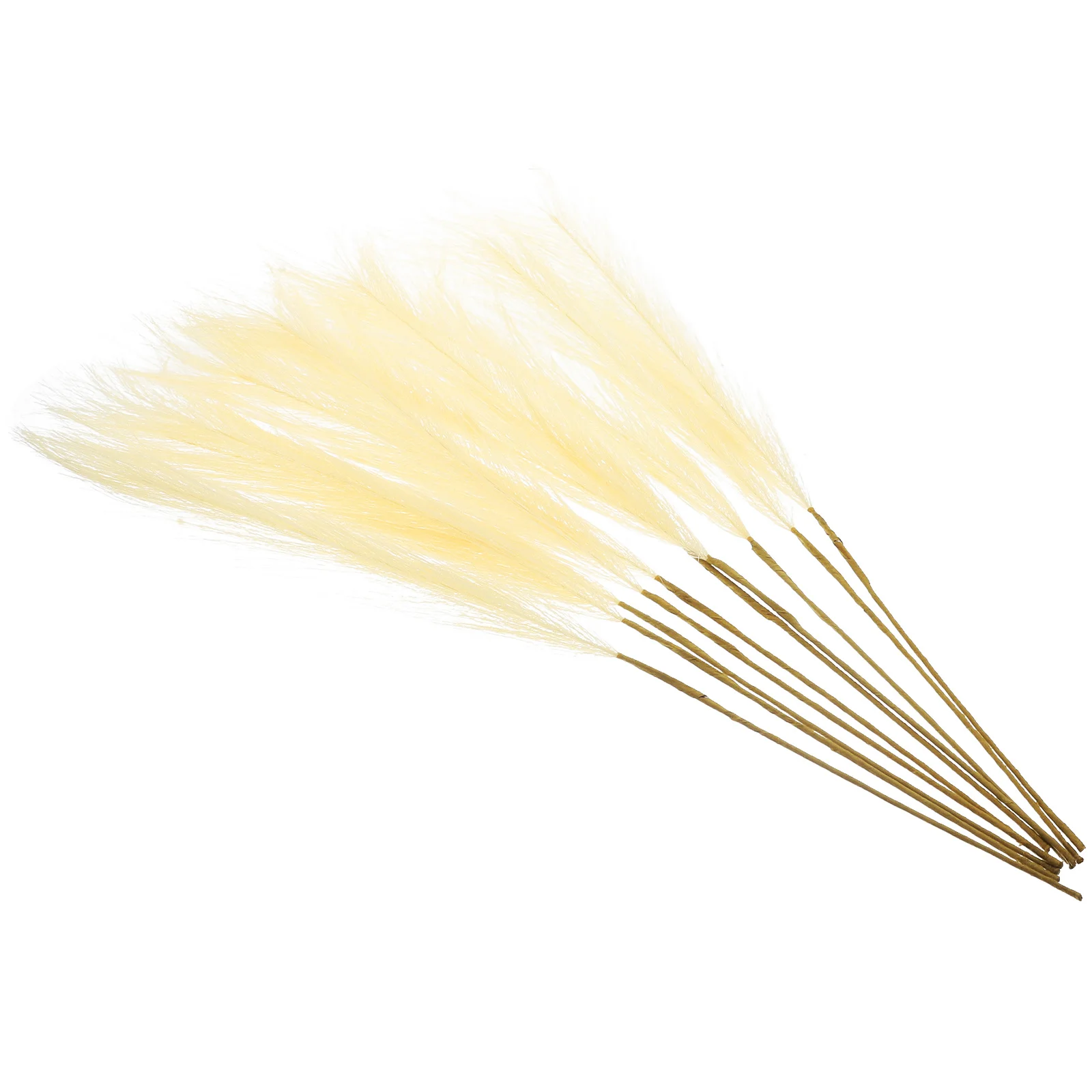 

10Pcs Pampas Grass Artificial Faux Simulation Long Lasting Decoration for Wedding Birthday Home Office Vase Flower Arrangement