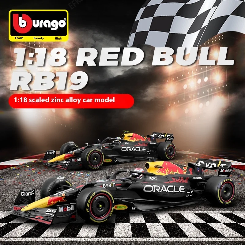 Bburago 1:18 2023 F1 Red Bull Rb19  1 Max Verstappen  11 Sergio Perez Formula Model Racing Alloy Car Toy Decoration Boy Gift