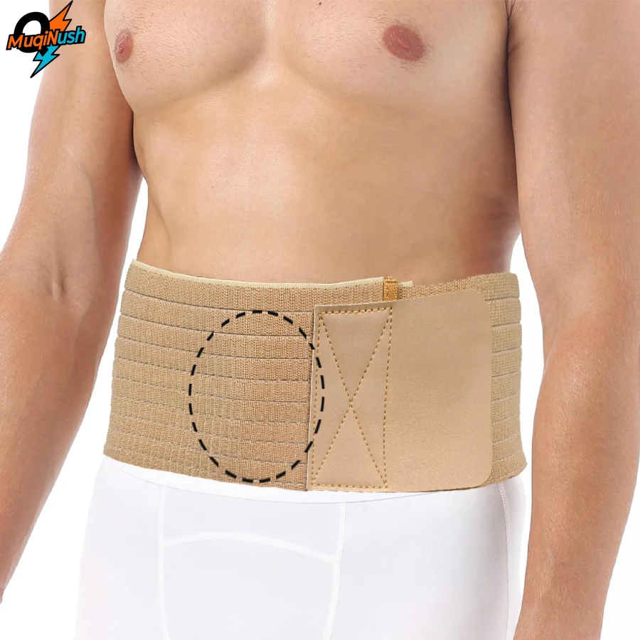 

MuqiNush Adjustable Gym Belt with Pressure Pad Pain Relief Waist Trainer Support Abdominal Hernia Strap Weightlifting Running