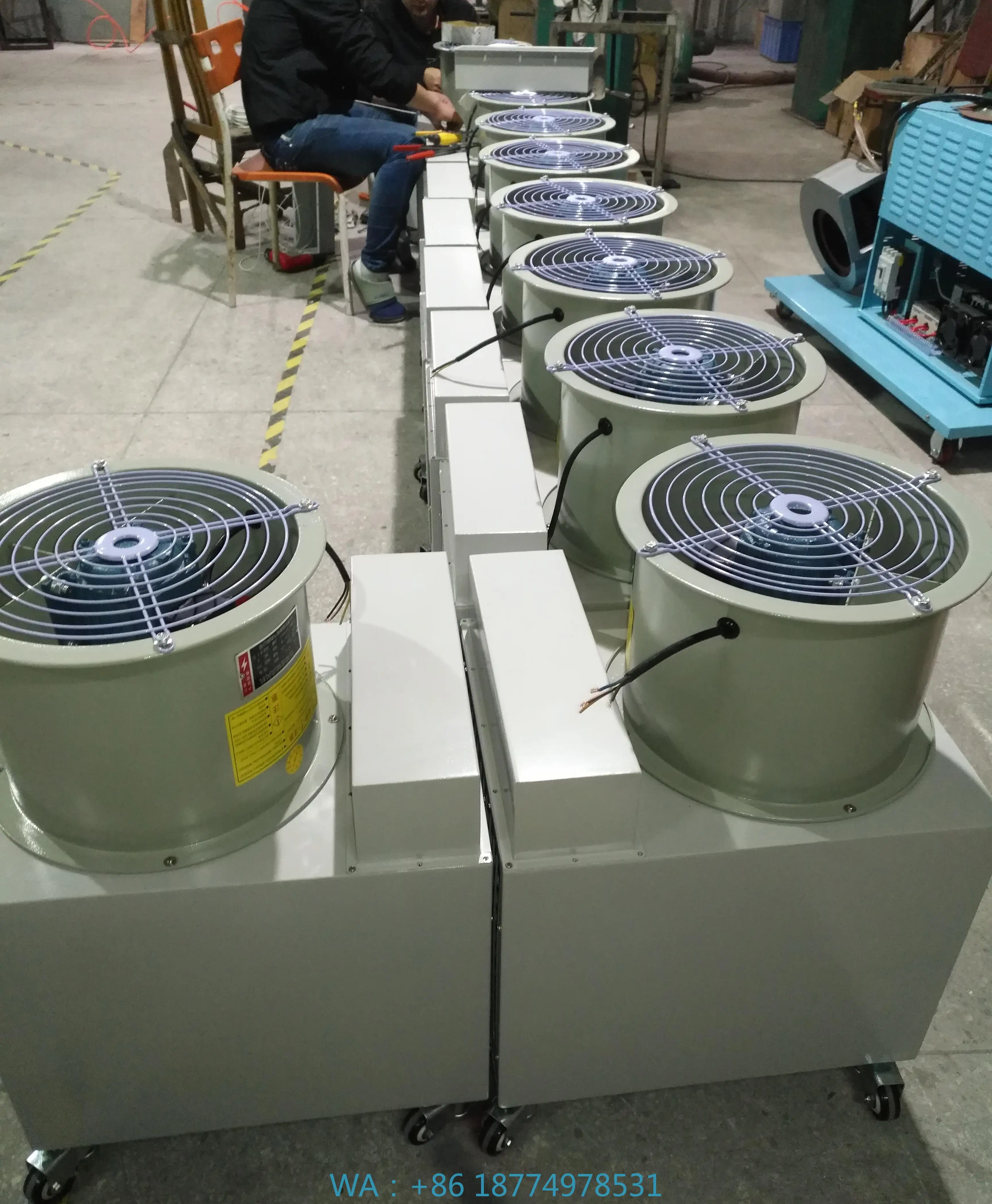 n Heater for Construction Greenhouse Chicken Induction HeatingHigh Quality 60℃ Electric Hot Air Heater Blower 380V Motor Fa