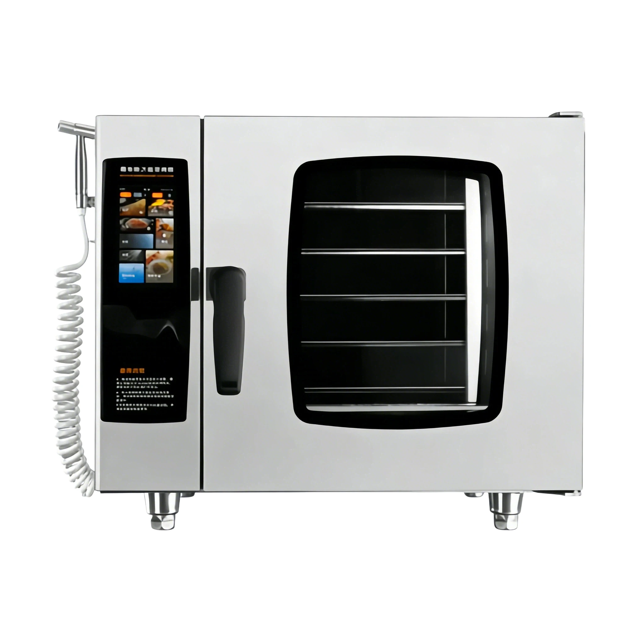 Electric Steam Convection Oven Combo 60L/120L, LCD Touch Panel, 3-in-1: Steam, Bake, Steam Bake, Auto Multi-Stage For Bakery Use