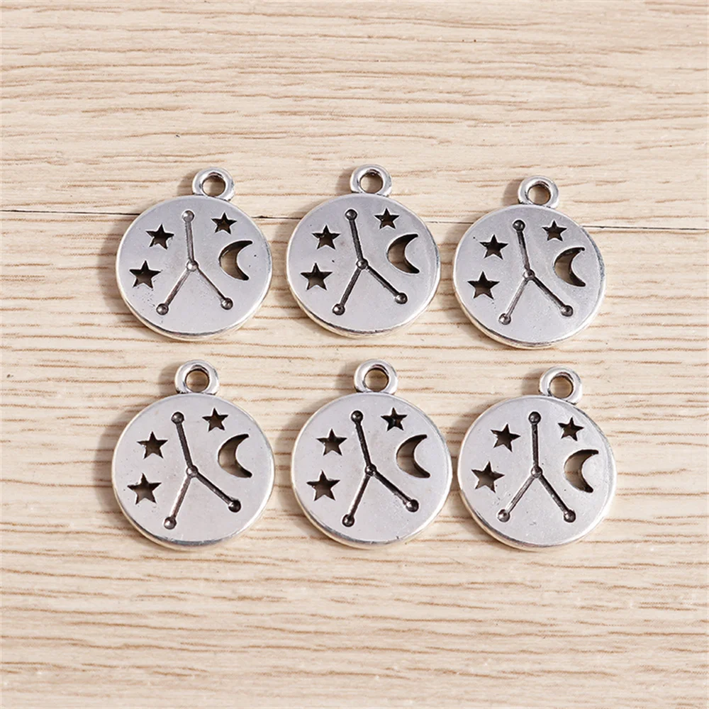 Tusember 20 Stück 17*14mm Legierungs-Sternzeichen-Anhänger Metall-Konstellationsanhänger für DIY Handgemachte Schmuckherstellung Zubehör – Detail 4