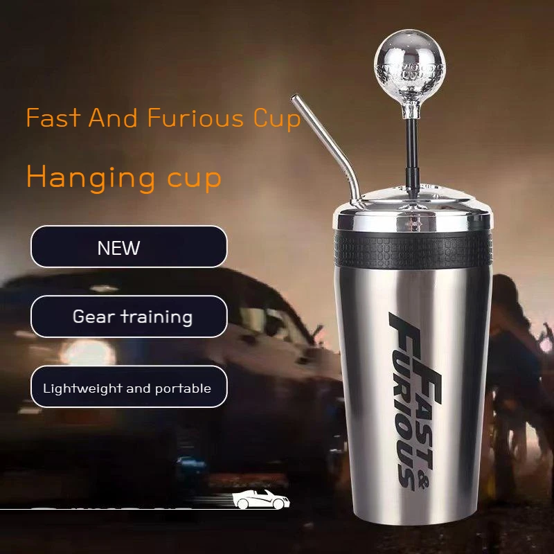 Fast And Furious Cup 500ml Gearshift Cup With Straw And Lid Tumbler With Straw Mug Thermal Coffee Bottle Bottle For Water Gift