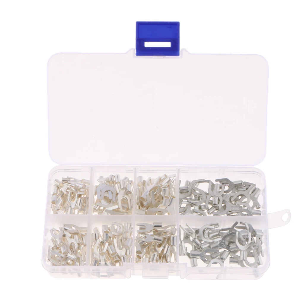 U Type Wire Connector Terminals Electro Tin Plated Copper Terminal Kit for DIY Electrical Wiring Solutions
