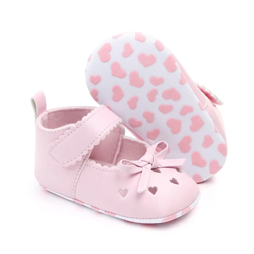 Fashion Infant Girls Shoes Soft Sole Footwear Toddler Cute Bows Princess Dress Flat for 1 Year Newborn Birthday Gifts Baby Items