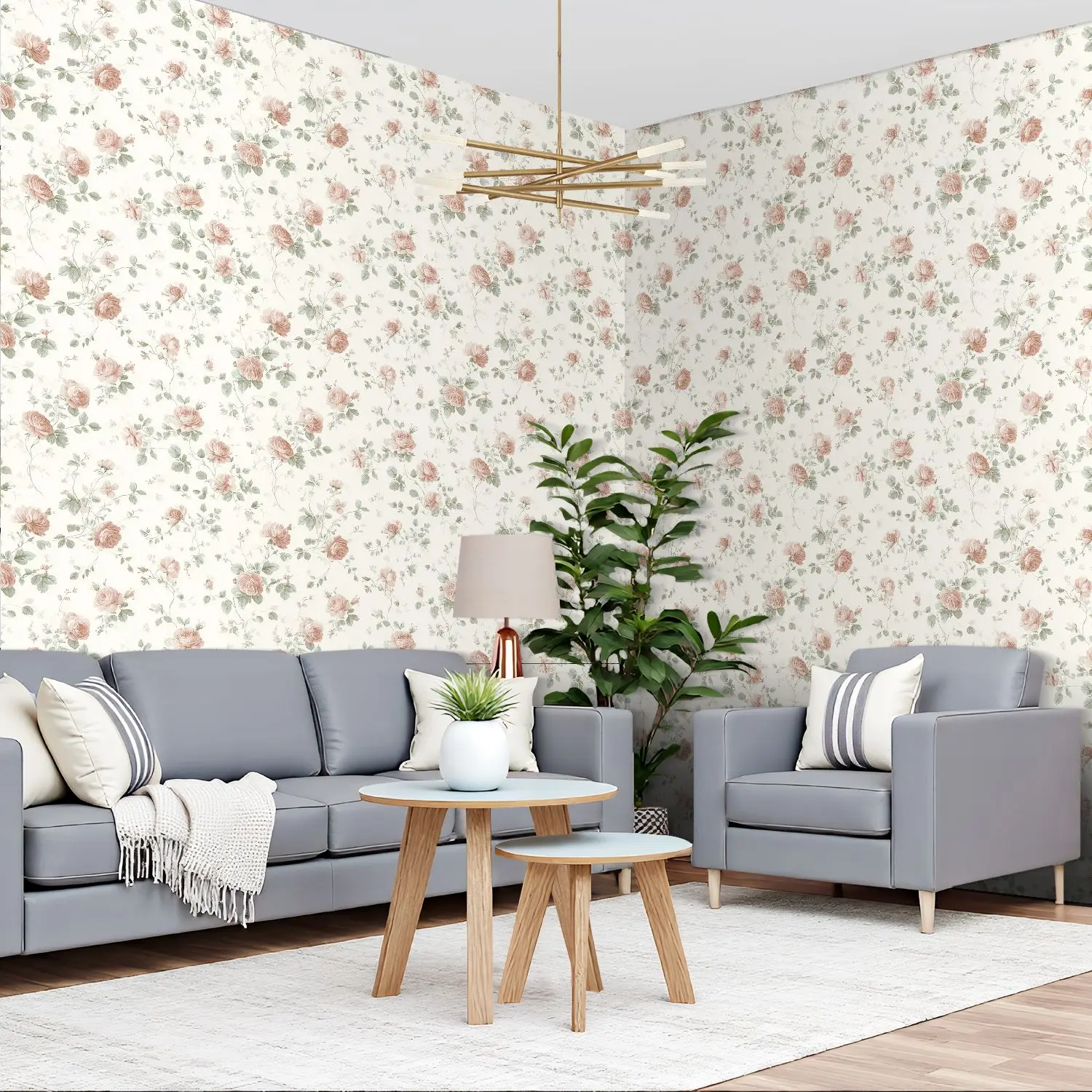 

Винтажные обои с розовой розой 22,83 "X 118" водонепроницаемые обои для гостиной/спальни/ванной комнаты, наклейка на стену из ПВХ