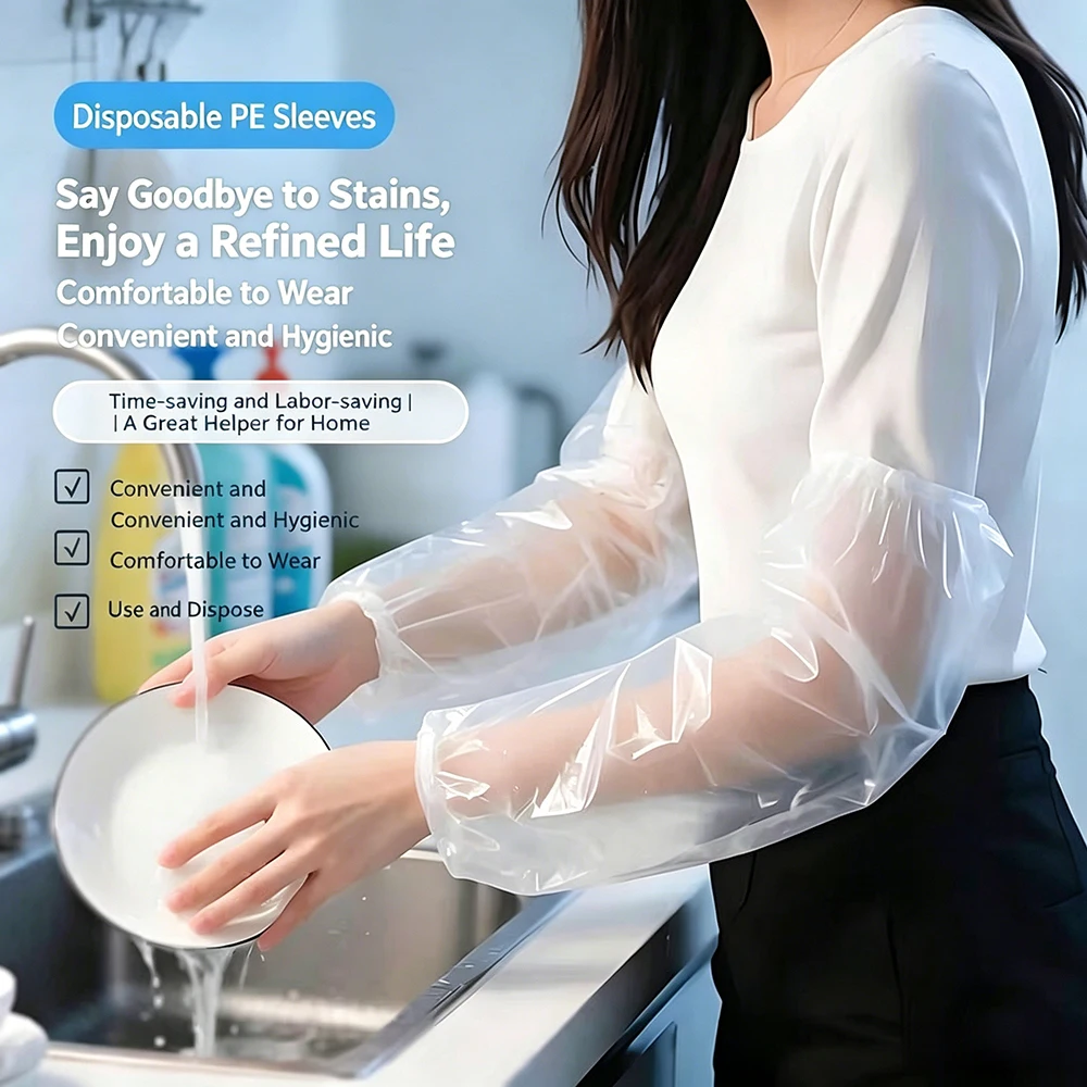 Kitchen Helper Gadgets - (100 adet) tek kullanımlık PE kol