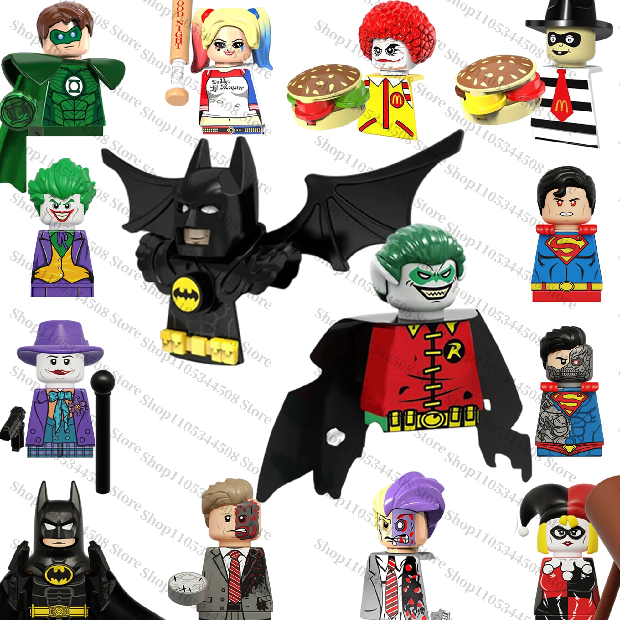 Superhero DC PG412 PG414 PG321 building block figurines mini assembled block toys suitable for collection and as festival gifts