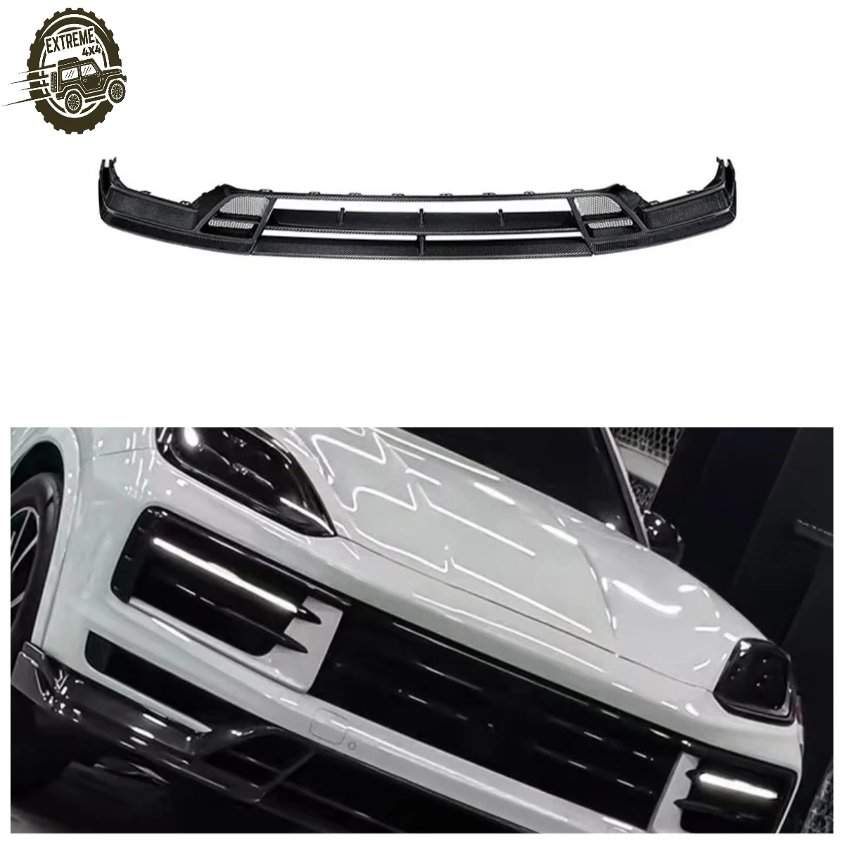 

Prer Preg Carbon Fiber Body Kit Front Lip for Porsche Cayenne Coupe 2023 - Aerokit Auto Exterior Part