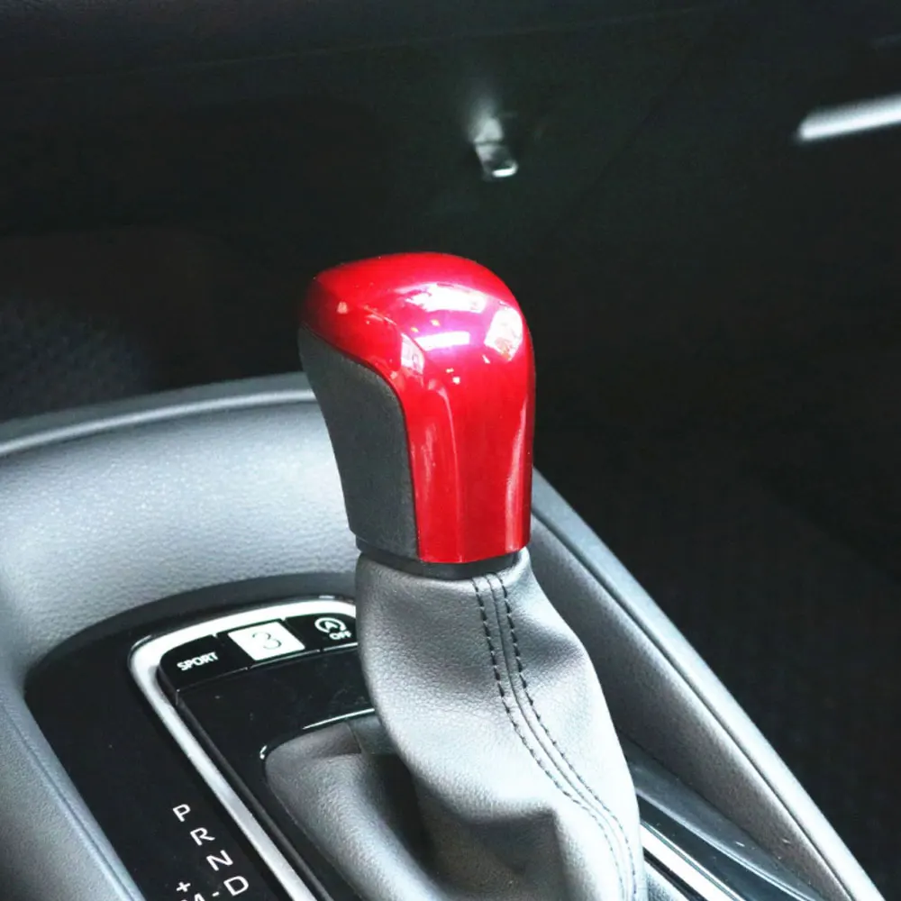 

Red ABS Interior Gear Lever Shift Knob Cover Cap Trim Waterproof for Toyota Camry 2018-2022 Interior Parts Car Accessories