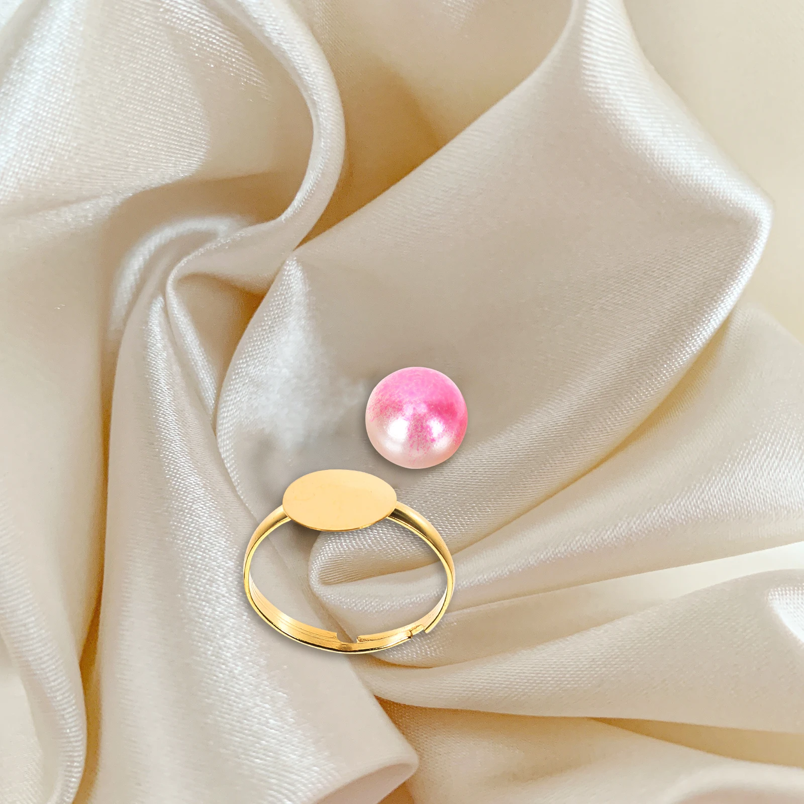 

100pcs Ring Blanks Adjustable Golden Color Jewelry Ring Blanks For Crafts Making Supplies DIY Finger Rings Accessories