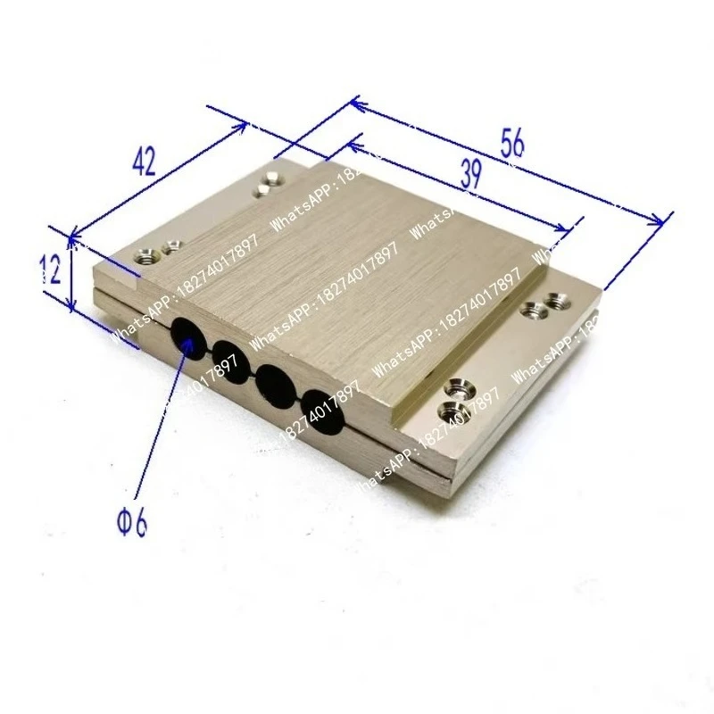 

4 Hole Aluminum mounting plate Heat pipe clamp for Fixed chassis Nickel-plated aluminum Heat pipe Heat conduction plate