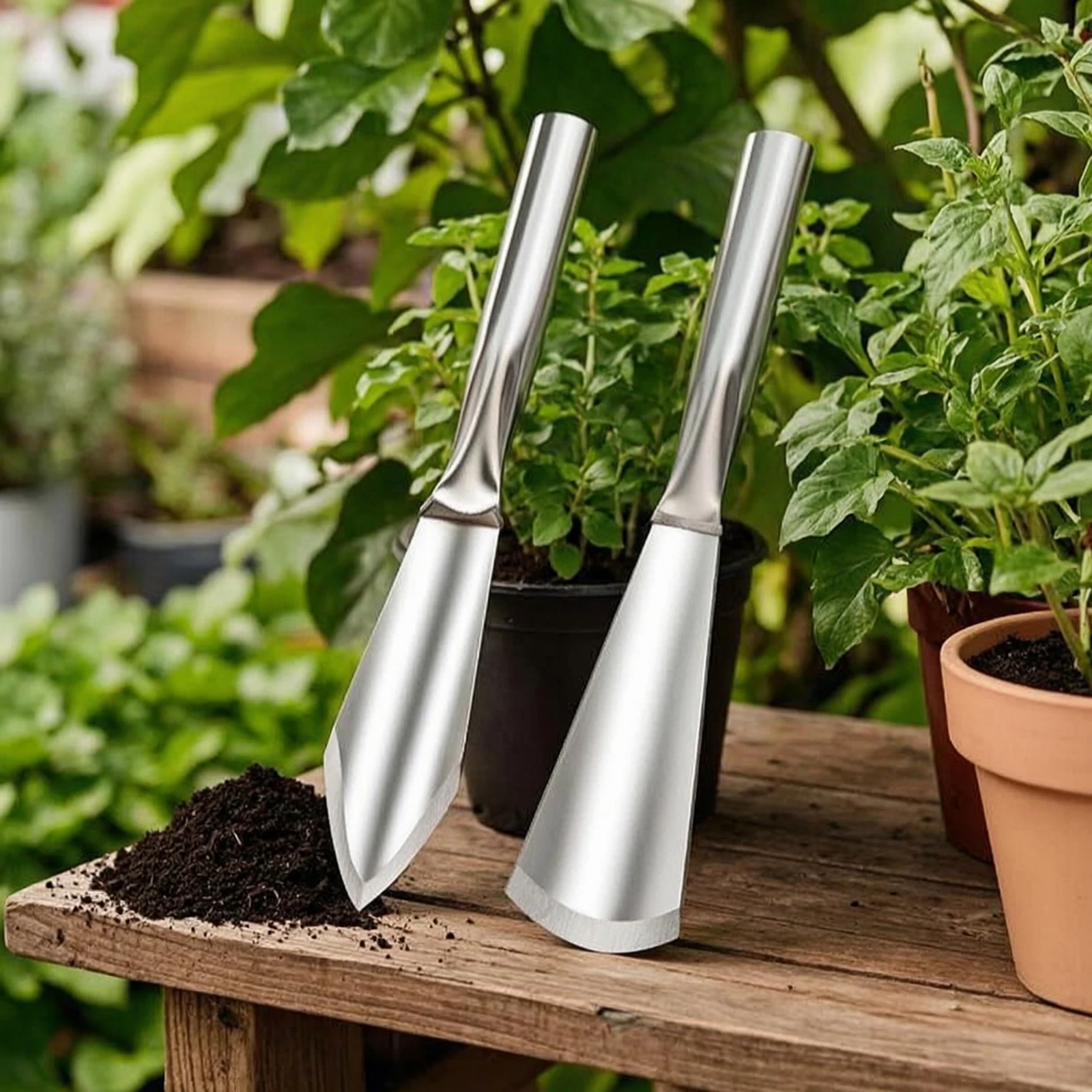 2 Pieces Garden Hand Trowel Sturdy Hand Shovel Garden Trowel Heavy Duty Gardening Shovel Polished for Gardeners, Planting