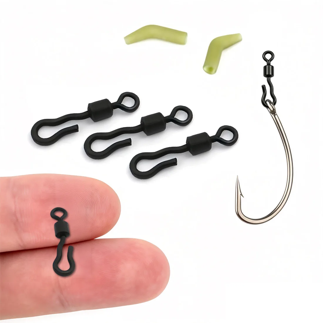 American Snap Swivel 9KM – Negro mate con rodamiento para carpa