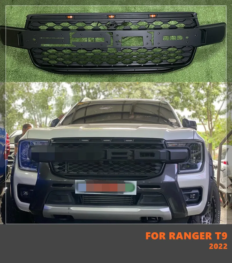 

Good Quality ABS Front Middle Grill Racing Grills With LED Lights Fit For Ford Ranger T9 2022