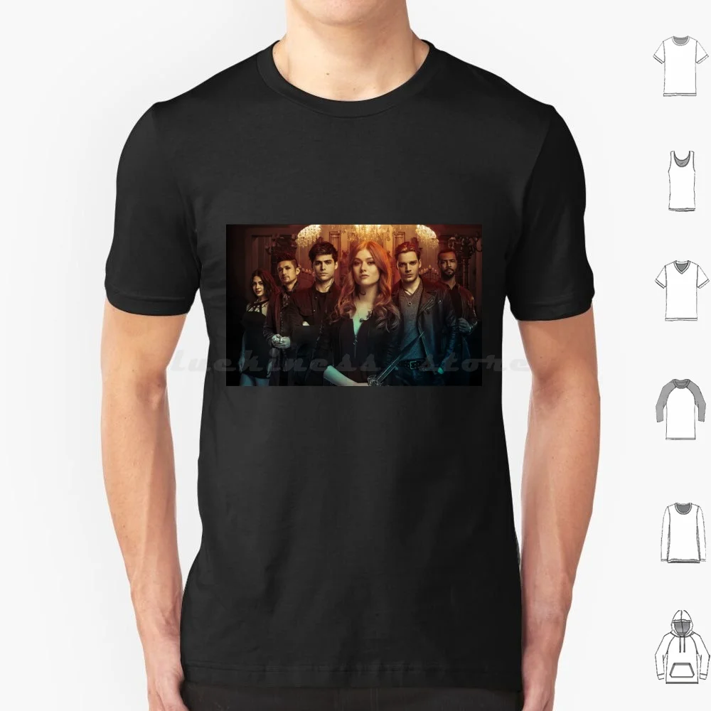 Shadowhunters Cast T Shirt Cotton Men Women DIY Print The Mortal Instruments Tmi Clare Shadowhunters Shadowhunter Nephilim Jace