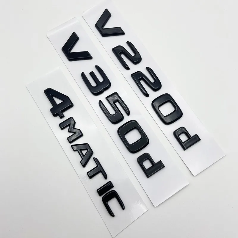 3D-Buchstaben V200d V220d V250d V300d V350d ABS-Emblem für V-Klasse Auto-Kotflügel-Abzeichen Kofferraum-Namensschild Logo-Aufkleber – Detail 4