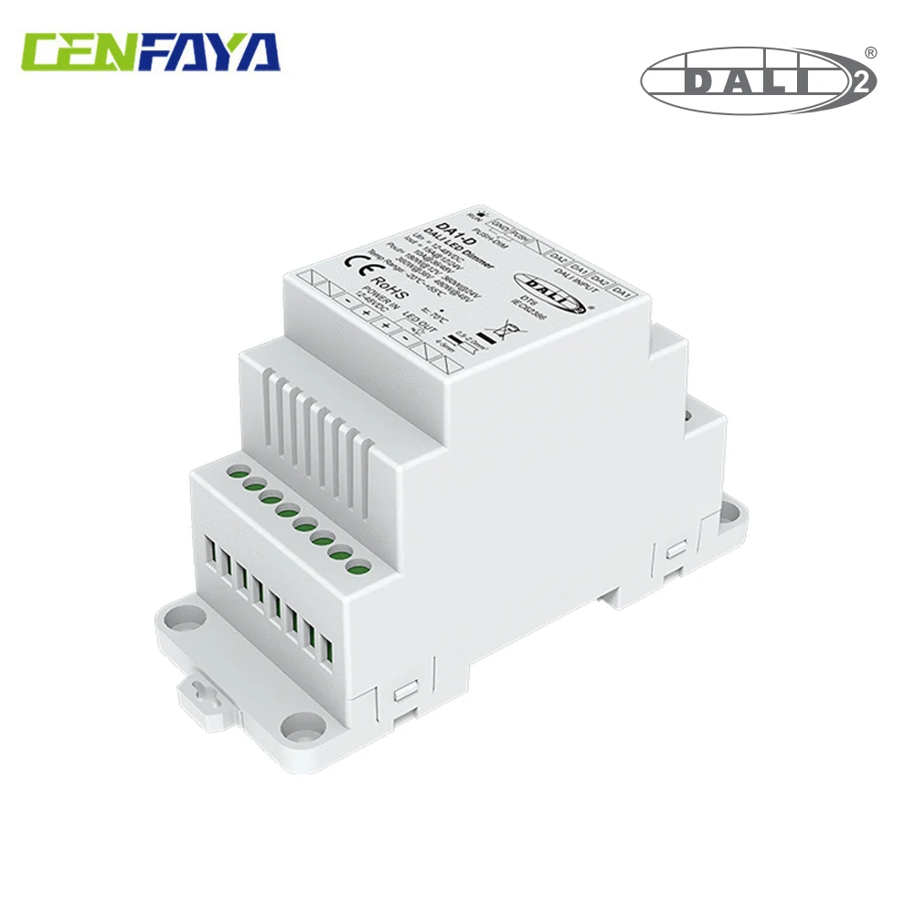 

Светодиодный контроллер CENFAYA DALI 1CH * 15A 12-48VDC CV DALI Диммер DT6 DALI сертифицированная функция нажимного затемнения для одноцветной светодиодной ленты