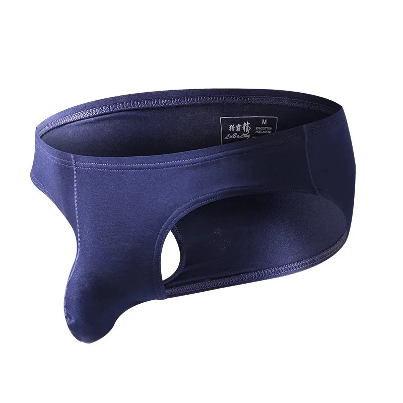 

Men's Bulge Low-Rise Briefs Gays Sexy U-Pouch Underwear Soft Cotton Breathable Solid Color Panties Comfortable Sports Underpants
